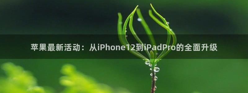苹果最新活动：从iPhone12到iPadPro的全面升级