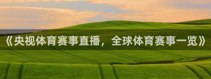 《央视体育赛事直播，全球体育赛事一览》